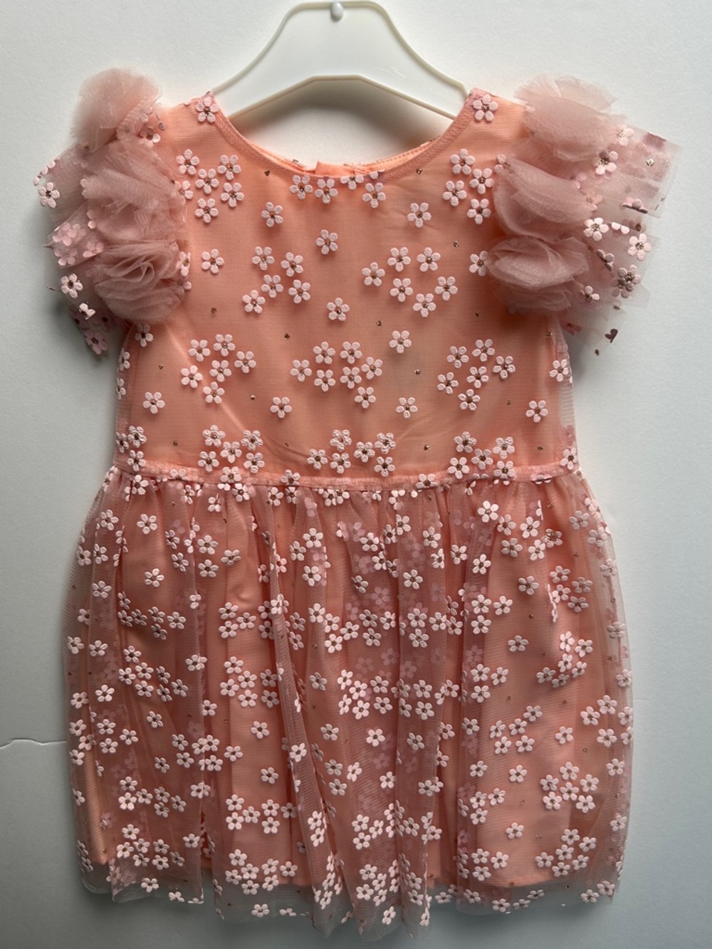 Mayoral Pink Floral Tulle Party Dress